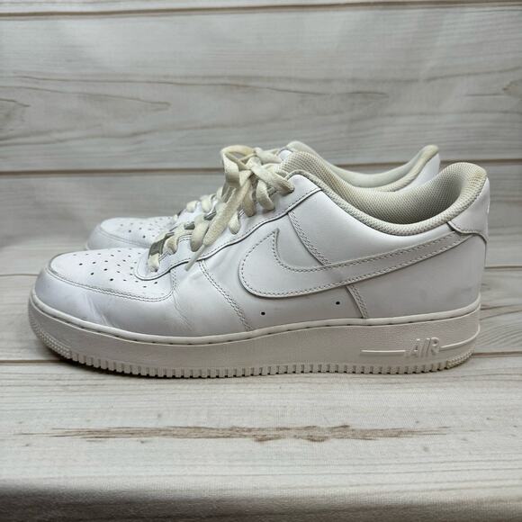 Nike Air Force 1 '07 Low Triple White Sneakers (CW-2288-111) Men's Size 13 - Picture 3 of 11